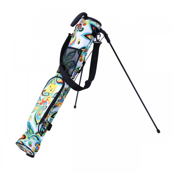 Loudmouth Self Stand Training/Speed Golf Bag "Shagadelic White"
