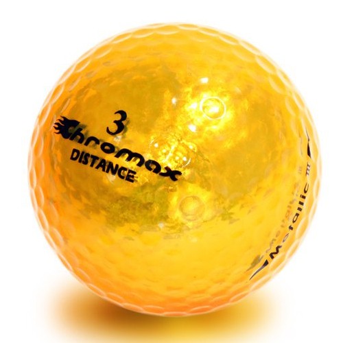Chromax Metallic M5 Golfbälle, 3 Stück, gold