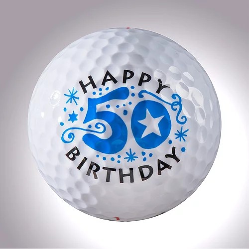 magball-magnetic Deco-Golf Ball "Happy Birthday 50"