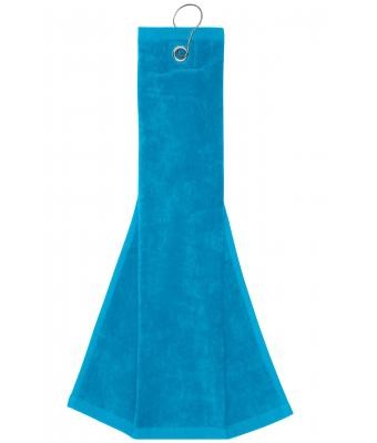 Golf Velourstuch mit Karabiner & Öse , atlantic blue, ca.30 x 50 cm,