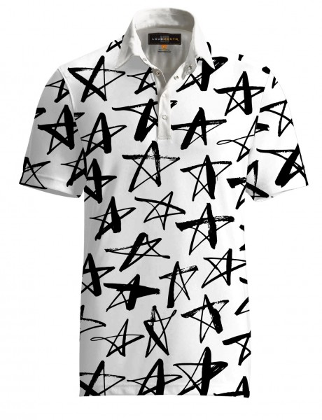 Loudmouth Fancy Men's Shirt "Shooting Stars White"