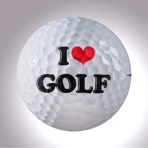 magball-Magnetischer Deko Golfball "I Love Golf-Weiß"