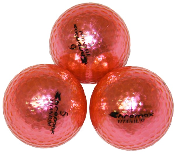 Chromax Metallic M5 Golfbälle, 3 Stück, pink