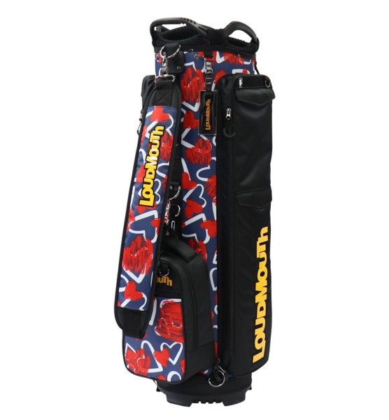 Loudmouth 9 inch Cart Bag - Scribble Hearts Navy -